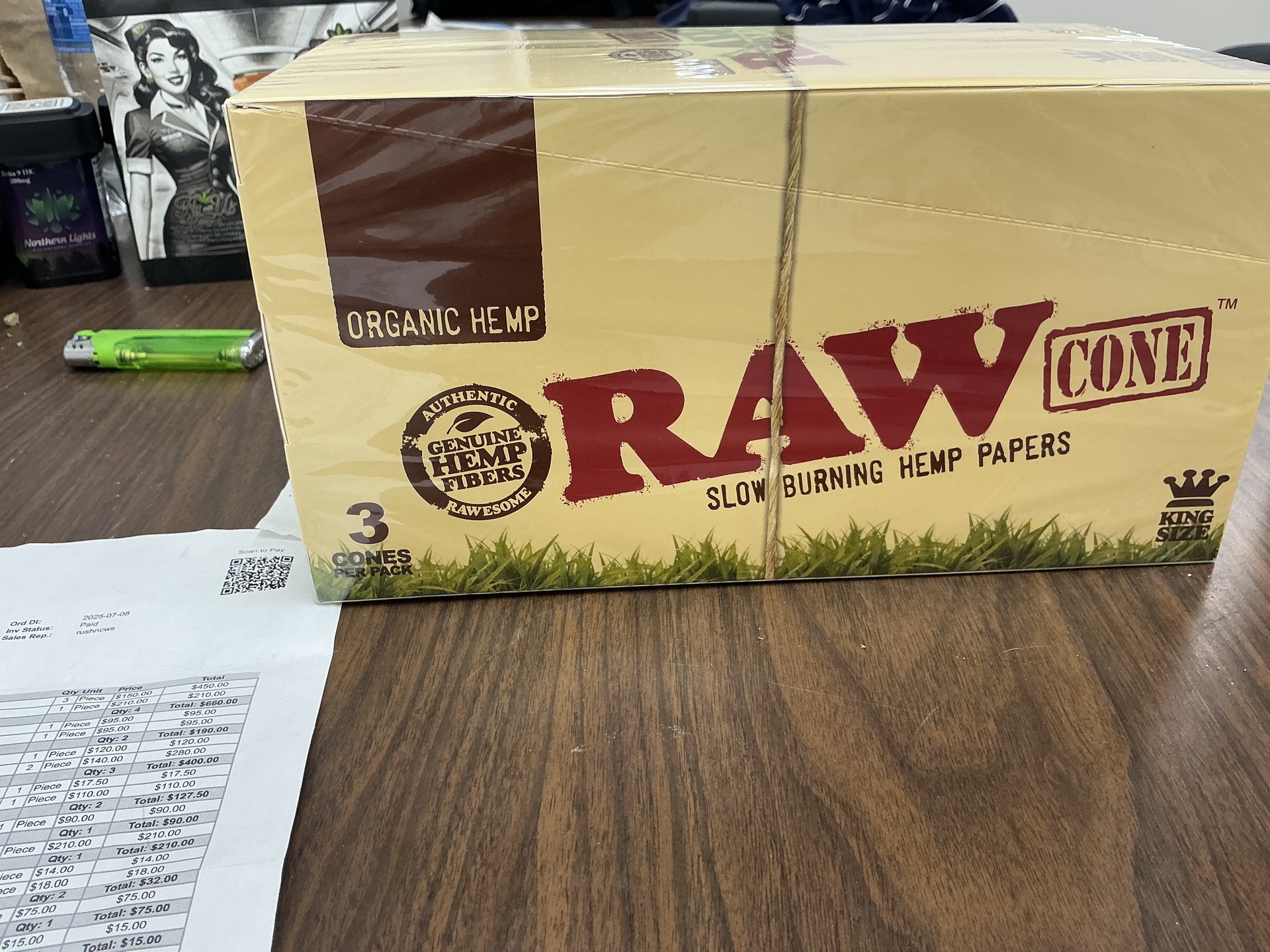 Raw Organic Hemp Cones 3 Pack